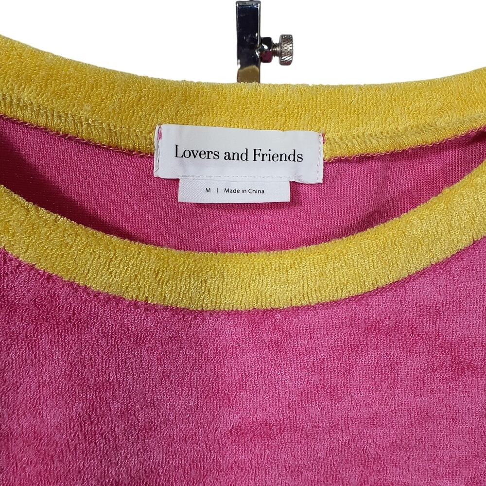 Lovers And Friends Contrast Trim Magenta Lana Crop Top Size M - Picture 4 of 5